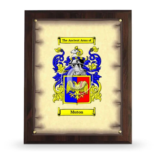 Muton Coat of Arms Plaque