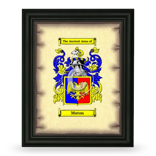 Muton Coat of Arms Framed - Black