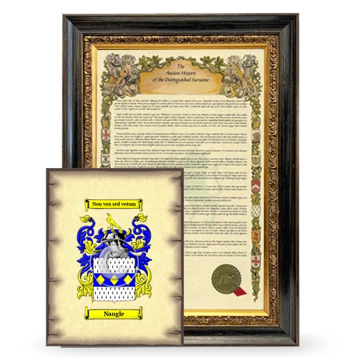 Naugle Framed History and Coat of Arms Print - Heirloom