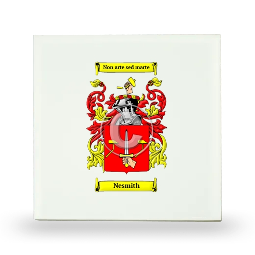 Nesmith Small Ceramic Tile with Coat of Arms