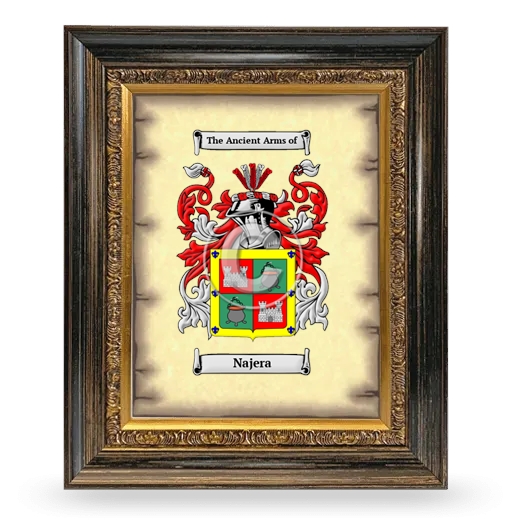 Najera Coat of Arms Framed - Heirloom