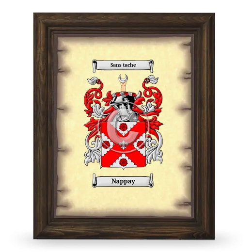 Nappay Coat of Arms Framed - Brown