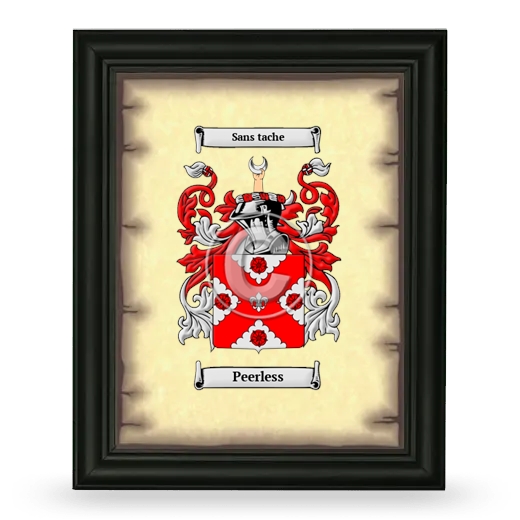 Peerless Coat of Arms Framed - Black