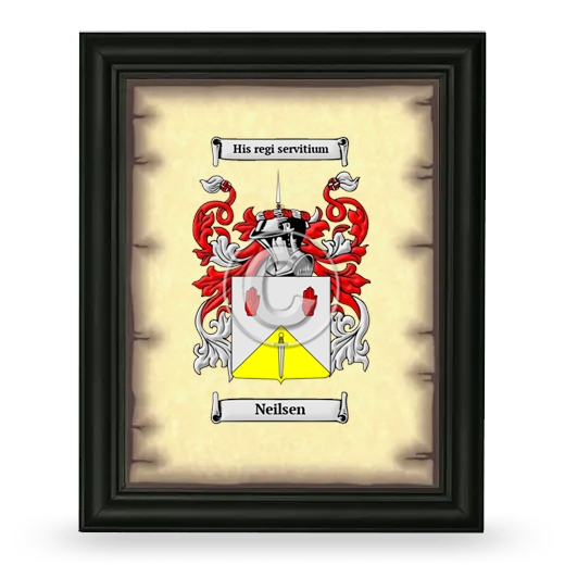 Neilsen Coat of Arms Framed - Black