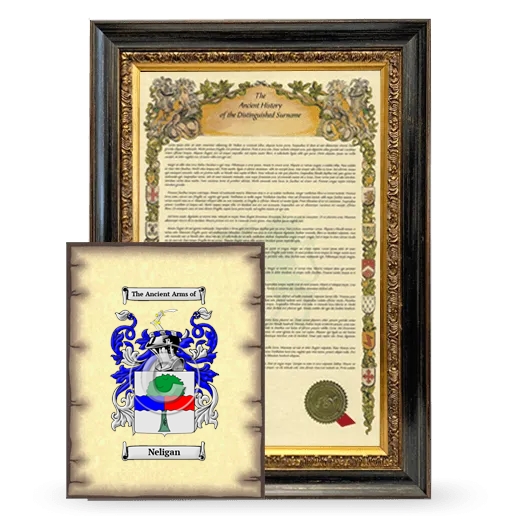 Neligan Framed History and Coat of Arms Print - Heirloom