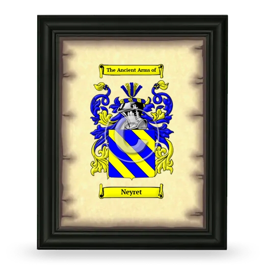 Neyret Coat of Arms Framed - Black