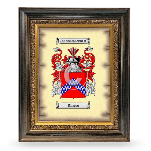 Dinero Coat of Arms Framed - Heirloom