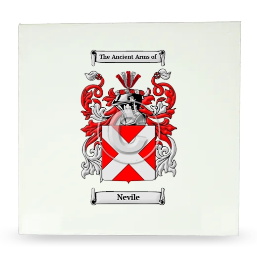 Nevile Large Ceramic Tile with Coat of Arms