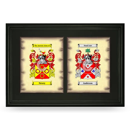 Double Coat of Arms Framed - Black