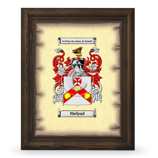 Nielynd Coat of Arms Framed - Brown