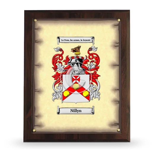 Nillyn Coat of Arms Plaque