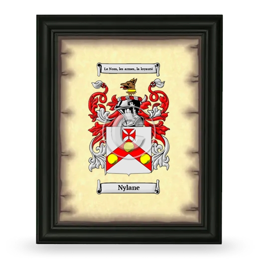 Nylane Coat of Arms Framed - Black