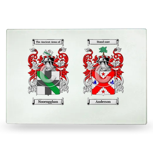 Double Coat of Arms Glass Cutting Board