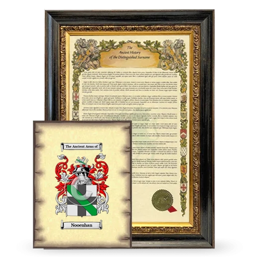 Nooenhan Framed History and Coat of Arms Print - Heirloom