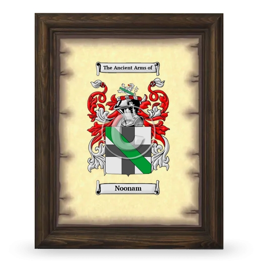 Noonam Coat of Arms Framed - Brown