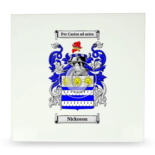 Nickoson Large Ceramic Tile with Coat of Arms