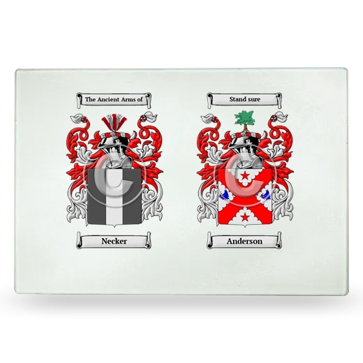 Double Coat of Arms Glass Cutting Board