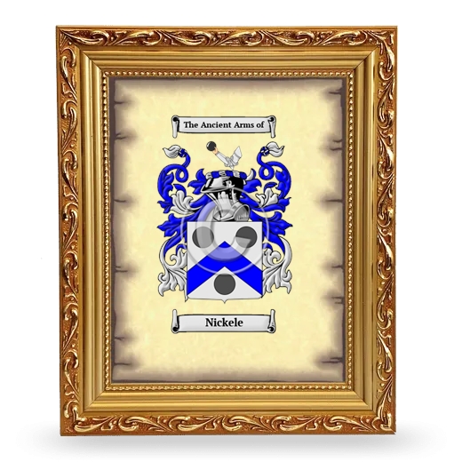 Nickele Coat of Arms Framed - Gold