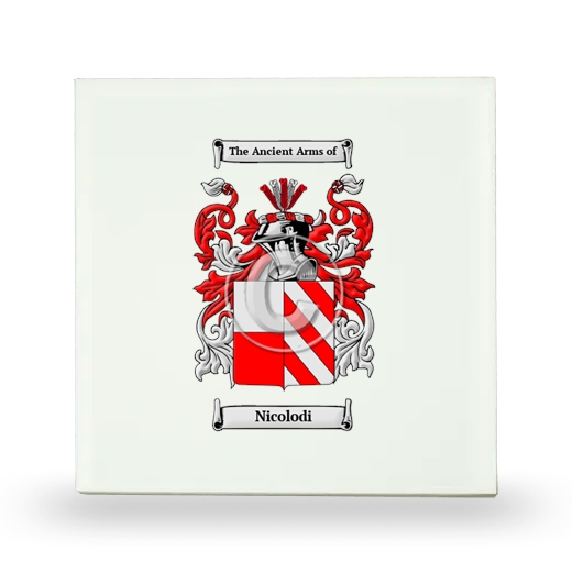 Nicolodi Small Ceramic Tile with Coat of Arms