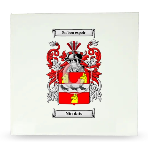 Nicolais Large Ceramic Tile with Coat of Arms