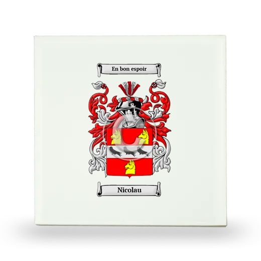 Nicolau Small Ceramic Tile with Coat of Arms