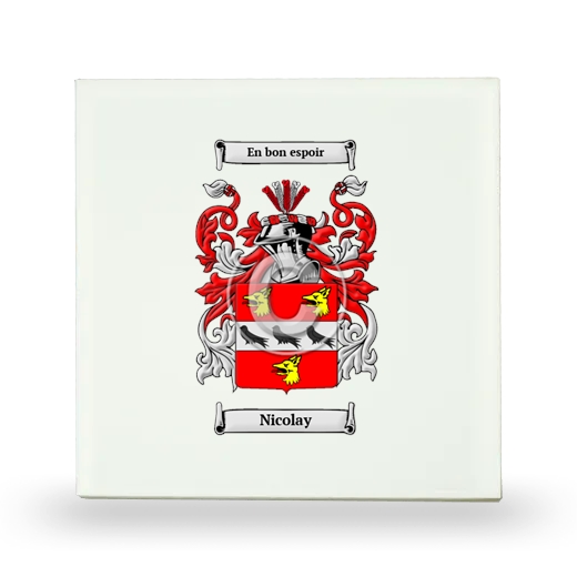 Nicolay Small Ceramic Tile with Coat of Arms