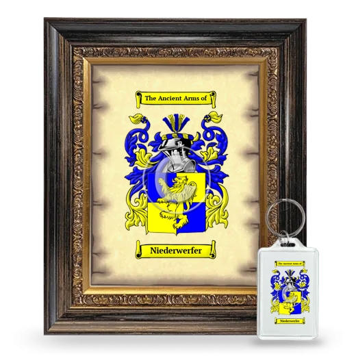 Niederwerfer Framed Coat of Arms and Keychain - Heirloom