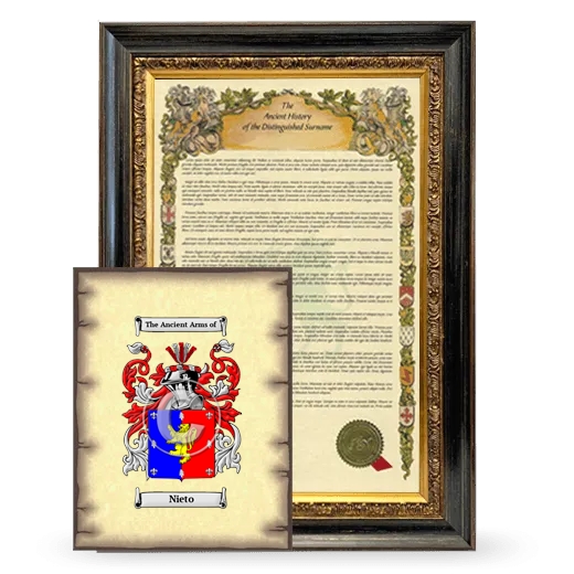 Nieto Framed History and Coat of Arms Print - Heirloom