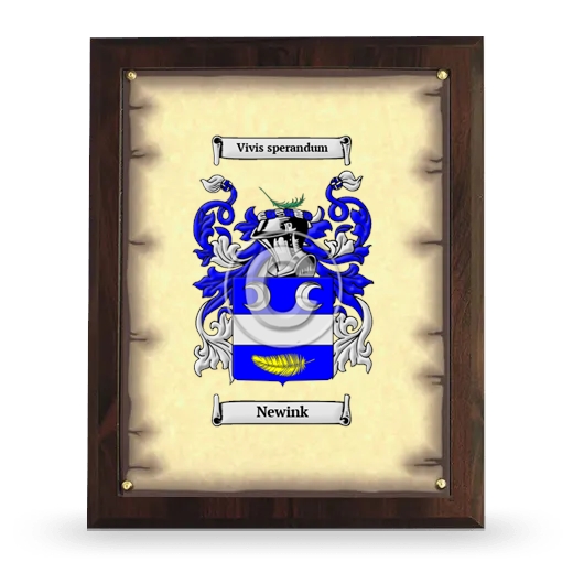 Newink Coat of Arms Plaque