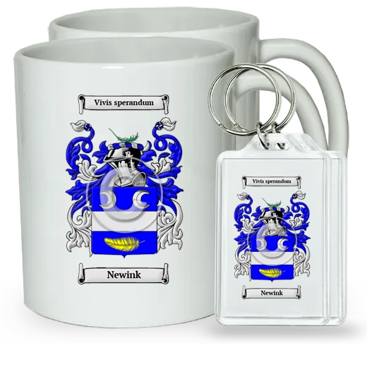 Newink Pair of Coffee Mugs and Pair of Keychains