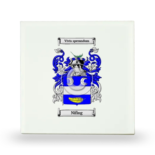 Nifing Small Ceramic Tile with Coat of Arms