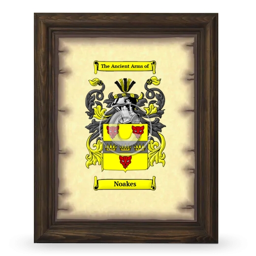 Noakes Coat of Arms Framed - Brown