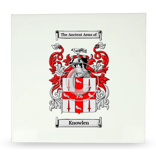 Knowlen Large Ceramic Tile with Coat of Arms