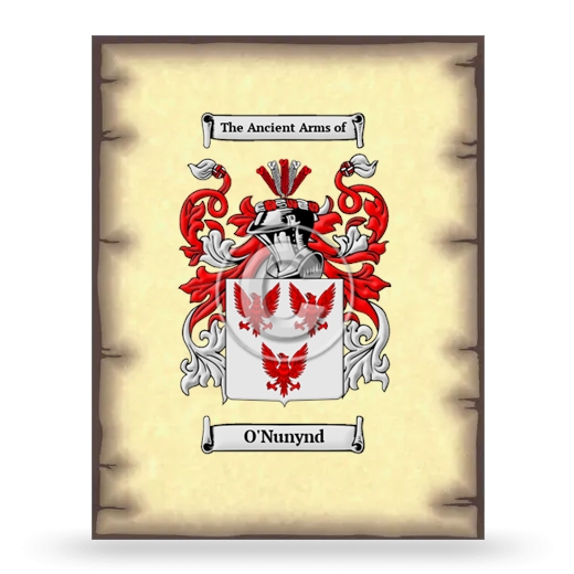 O'Nunynd Coat of Arms Print