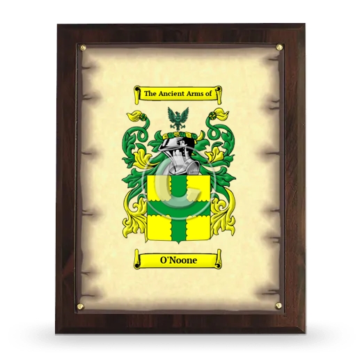 O'Noone Coat of Arms Plaque