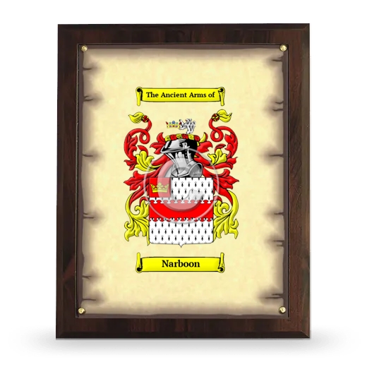 Narboon Coat of Arms Plaque