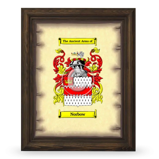 Norbow Coat of Arms Framed - Brown