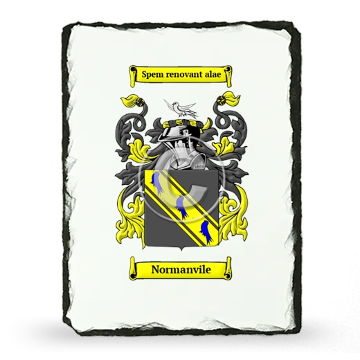 Normanvile Coat of Arms Slate