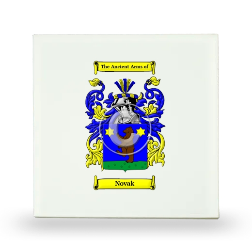 Novak Small Ceramic Tile with Coat of Arms