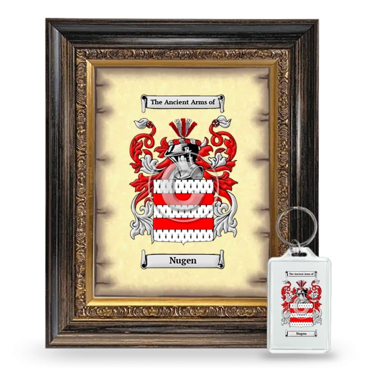 Nugen Framed Coat of Arms and Keychain - Heirloom