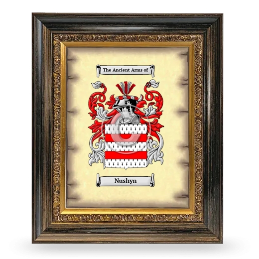 Nushyn Coat of Arms Framed - Heirloom