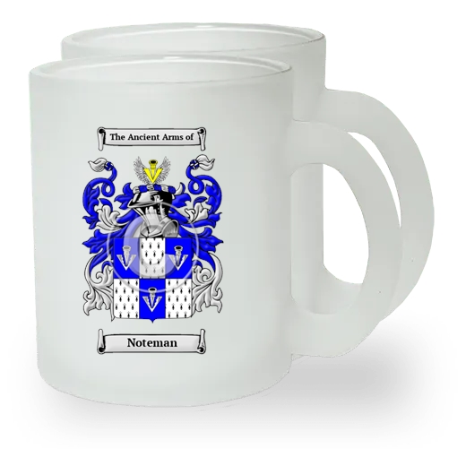 Noteman Pair of Frosted Glass Mugs