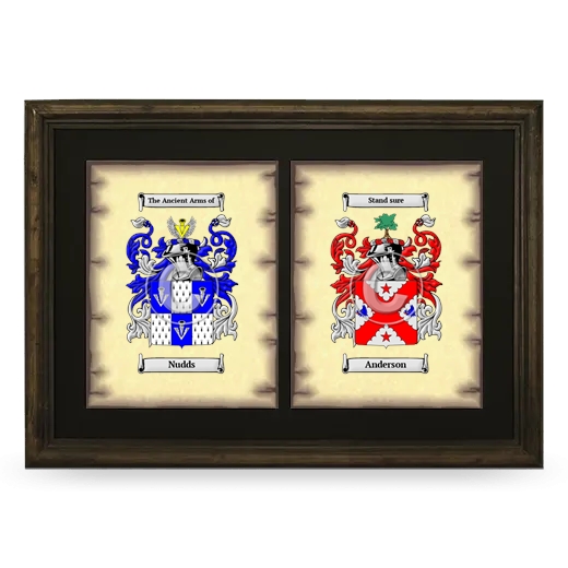 Double Coat of Arms Framed - Brown