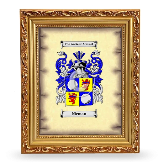 Nieman Coat of Arms Framed - Gold