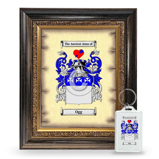 Ogg Framed Coat of Arms and Keychain - Heirloom