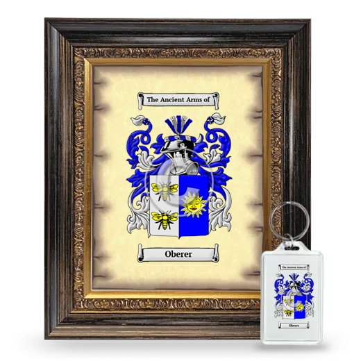 Oberer Framed Coat of Arms and Keychain - Heirloom