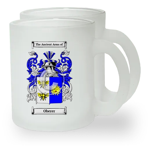 Oberer Pair of Frosted Glass Mugs