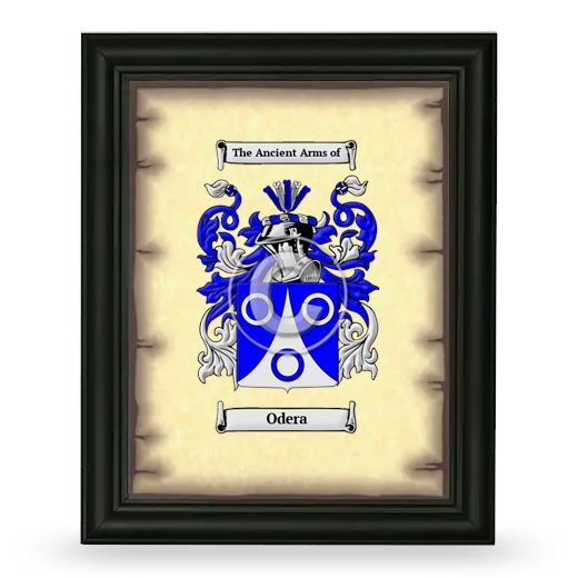 Odera Coat of Arms Framed - Black