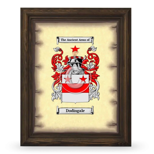 Dodingale Coat of Arms Framed - Brown