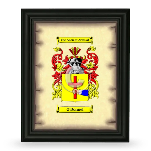 O'Donnel Coat of Arms Framed - Black